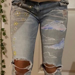 customized ripped jeans